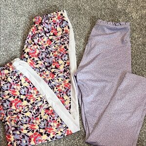 Zella Pants: Lot of 2 pairs of pants, girls 7/8. Jogger and legging. Purple